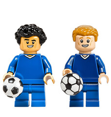 Obraz premium Two lego figures - Soccer players