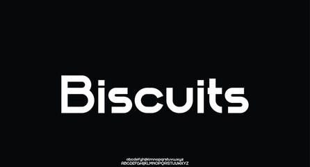 Biscuits, Sport Modern Future bold Alphabet Font Logo. Typography urban italic style fonts technology, sport, movie brand and logos. vector illustration
