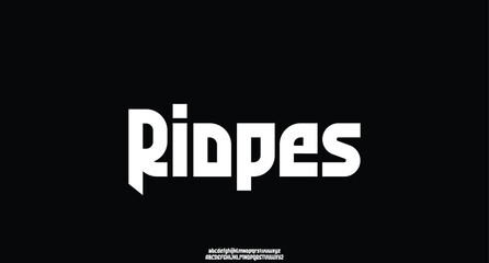 Riopes, Sport Modern Future bold Alphabet Font Logo. Typography urban italic style fonts technology, sport, movie brand and logos. vector illustration

