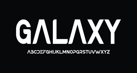 Galaxy, Sport Modern Future bold Alphabet Font Logo. Typography urban italic style fonts technology, sport, movie brand and logos. vector illustration
