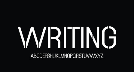 Writing, Sport Modern Future bold Alphabet Font Logo. Typography urban italic style fonts technology, sport, movie brand and logos. vector illustration
