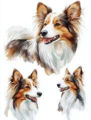 Naklejka premium Shetland Sheepdog