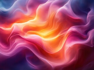 Obraz premium Abstract swirling colors in vibrant hues of orange, pink, and purple.