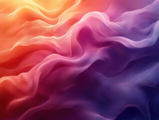Fototapeta premium Abstract flowing fabric in vibrant colors creating a dreamy atmosphere.