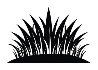 grass silhouette, Seamless grass silhouette, grass vector illustration. 