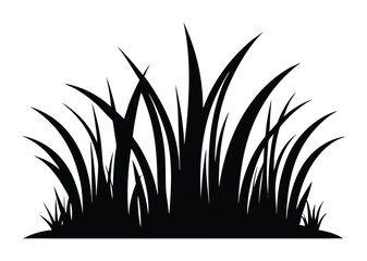 grass silhouette, Seamless grass silhouette, grass vector illustration. 