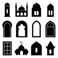 Collection of Islamic Architectural Silhouettes design