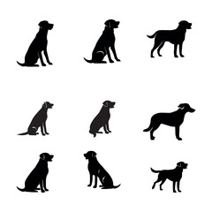 Dog  Icon Set  Vector Illustrations