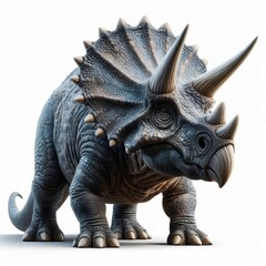 Obraz premium 3d triceratops on white background 