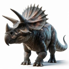 Fototapeta premium triceratops on white background 