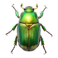 Vibrant Green Metallic Beetle Closeup Studio Shot High Resolution Insect Photography Macro Nature Wildlife Entomology