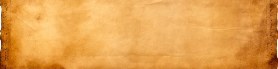 Ancient Banderole in Parchment Style on White Background - Aged Yellowed Paper with Messaging Concept in Medieval Ocher