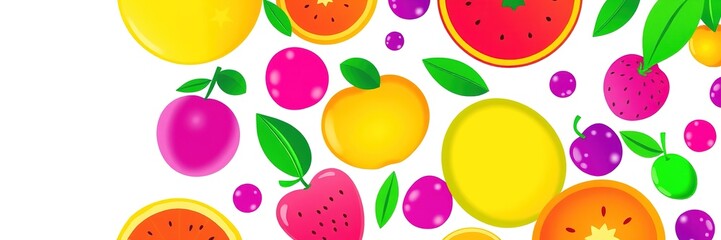Fruity Fantasia: Bold and Colorful Cel-Shaded Delights