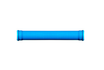 Horizontal plastic gutter pipe. On isolated transparent background.