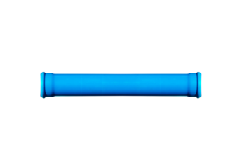 Horizontal plastic gutter pipe. On isolated transparent background.