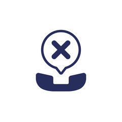Obraz premium blocked phone call icon, vector