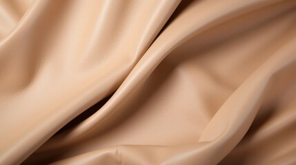 Fototapeta premium Beige Leather Texture Background. High-Quality Skin Crust Imitation Leather for Furnishing, Sacks and Armchairs with a Great Look