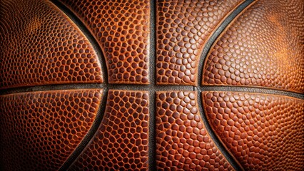 Obraz premium Rough and worn basketball leather surface with scuffs and scratches, sports equipment, textured, faded, distressed, leathery