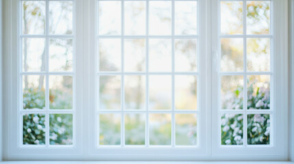 Fototapeta premium Softly glowing white window background creating a serene and professional atmosphere