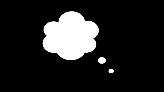 Speech bubble animation on black background for chat messages communication highlights social media and interactive.