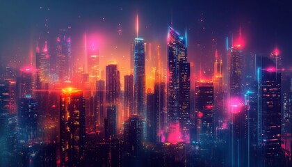 Obraz premium Simplifying The Smart City Concept: A Multi-Functional Design Suitable For Advertising, Posters, Templates, And Business Presentations