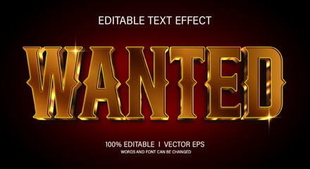 wanted 3d vector text effect with modern style design