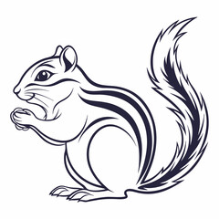 Creative animal icon Chipmunk vector illustration
