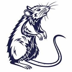 Creative animal icon Rat vector illustration
