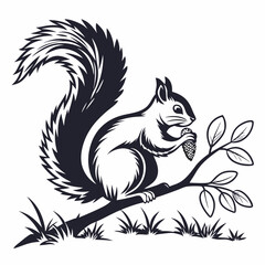 Creative animal icon Squirrel vector illustration
