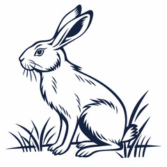 Creative animal icon Rabbit vector illustration
