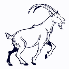 Creative animal icon Goat vector illustration
