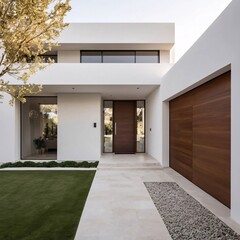 Entrada a una casa vista desde el exterior