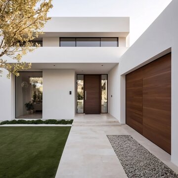 Entrada a una casa vista desde el exterior