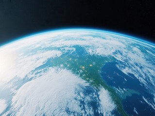 Obraz premium Earth's exquisite view from space a captivating glimpse of natural beauty and geography