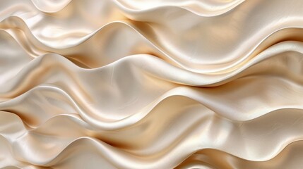 Obraz premium Soft, rolling dunes stretch to the horizon, bathed in warm golden hues and gentle ambient light creating subtle shadows