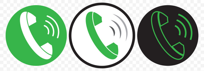 Call icon vector illustration. telephone sign and symbol. phone icon. contact us. Horizontal set for colorful Phone icon set. Telephone symbol. Eps 10.