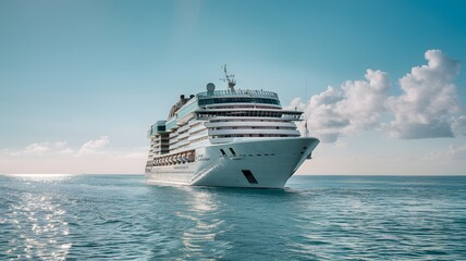 Naklejka premium cruise ship in the sea