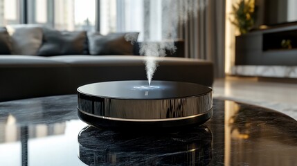 Modern diffuser steaming in luxury apartment