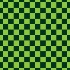 Groovy checkered seamless patterns, vintage aesthetic, Abstract illustration of with green square cells. Retro psychedelic checkered wallpaper. Wavy groovy chessboard surface. Color chessboard posters