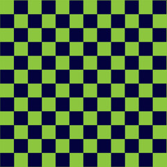 Groovy checkered seamless patterns, vintage aesthetic, Abstract illustration of with green square cells. Retro psychedelic checkered wallpaper. Wavy groovy chessboard surface. Color chessboard posters