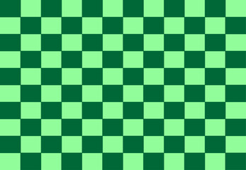 Groovy checkered seamless patterns, vintage aesthetic, Abstract illustration of with green square cells. Retro psychedelic checkered wallpaper. Wavy groovy chessboard surface. Color chessboard posters