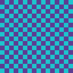 Trippy checkerboard background. Retro psychedelic checkered wallpaper. Wavy groovy chessboard surface. Op art pattern checkered textures. Retro chest pattern 70s 90s background texture.eps10