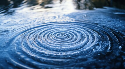 Fototapeta premium Beautiful Close-Up of Water Ripples in Calm Natural Environment