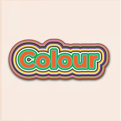 Colour Text Effect Style – Editable Stock Vector Design