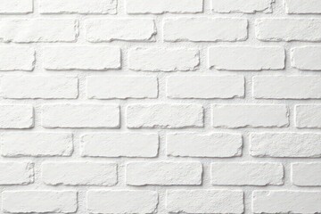 Obraz premium Immaculately smooth white brick wall, ideal background , architectural, photography, simple