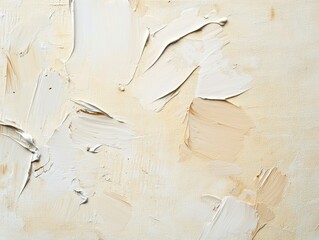 Creamy Abstract Texture: An evocative impasto painting in calming cream and beige tones, showcasing...