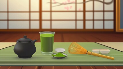 Japanese Matcha Tea Ceremony: A Tranquil and Elegant Scene