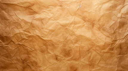 Obraz premium Crumpled Wax Paper Background Texture in Sepia Retro Beige and Brown Color