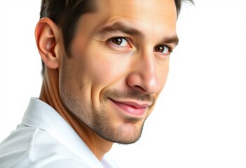 Fototapeta premium Male portrait on white background