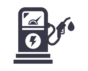 Flat gas pump icon. refuel car.
